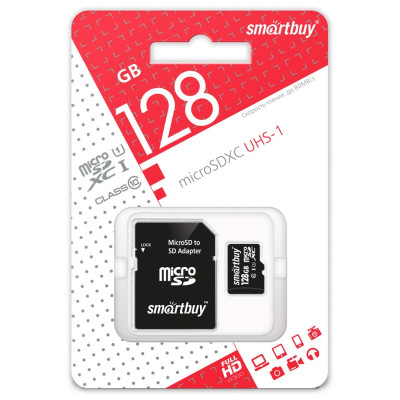 Карта памяти Smart Buy microSDXC Class 10 128GB