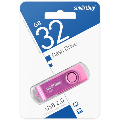 USB флэш-диск 2.0 Smartbuy 032GB Twist Pink