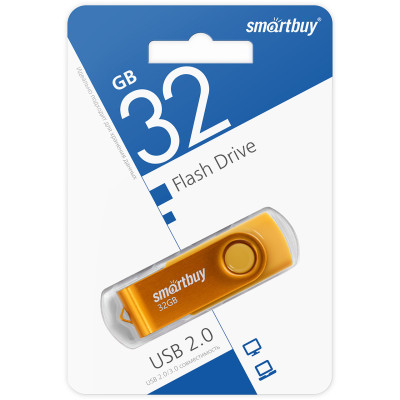USB флэш-диск 2.0 Smartbuy 032GB Twist Yellowкопия товара 3708